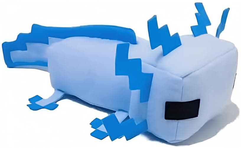 HQRYSH Axolot Plush Stuffed Toy Soft Pillow, Suitable for Video Game Enthusiasts, Children's Birthday Parties, Christmas Holiday Preferred Gift (Blue) - Image 1