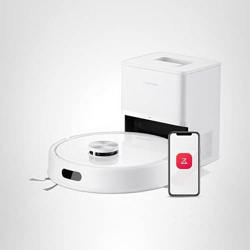 roborock Q7 M5+ Robot Vacuum and Mop, Upgraded from Q5 Max+, Up to 7-9 Weeks Self-Empty, 10000Pa Suction, Dual Anti-Tangle System for Pet Hair & Carpet, PreciSense LiDAR Navigation, App Control, White thumbnail 10