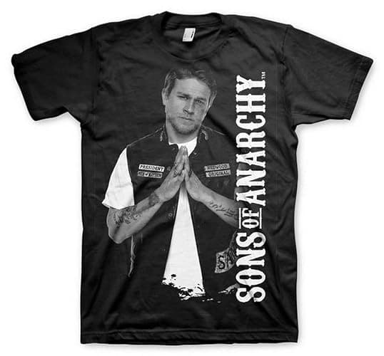 Sons Of Anarchy Mens T Shirt Jax Teller Merchandise Black Cotton Graphic Tee - Image 1