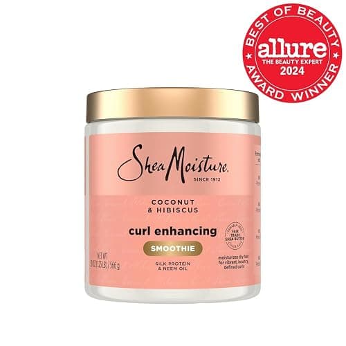 SheaMoisture Curl Enhancing Smoothie Hair Cream Coconut and Hibiscus for Thick, Curly Hair Sulfate Free and Paraben Free Curl Cream 20 oz thumbnail 2