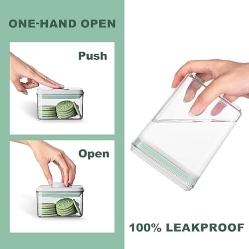 Ankou Airtight Food Storage Container Sets with Lids 6Pcs Pop Containers for Kitchen Pantry Organization BPA-Free Stackable Kitchen Storage Containers for Cereal Flour Sugar (0.5, 1.2, 1.8qt)*2 thumbnail 3