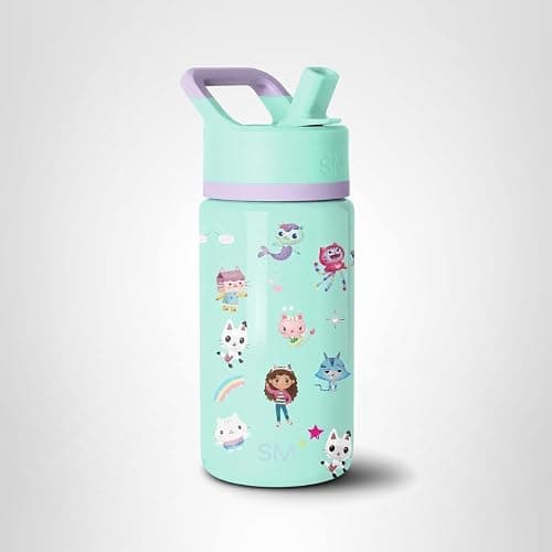 Simple Modern Gabby's Dollhouse Kids Water Bottle with Straw Lid | 14oz Insulated Stainless Steel Kids Tumbler & Spill Proof Toddler Cup for School, Girls, Boys | Summit | Gabby's Friends thumbnail 9