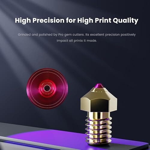 DUROZZLE Ruby Nozzle 0.4mm for Anycubic Kobra 3 / Kobra S1 / Kobra S1 Combo 3D Printers, Hardened & Abrasion Resistant for Precision Additive Manufacturing thumbnail 5