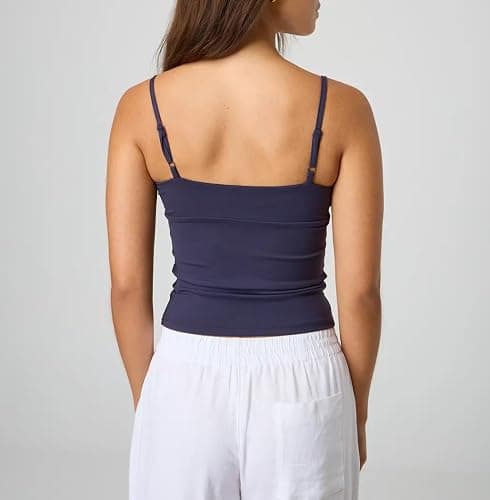Giraropa Women Summer Basic Cami Shirt Sexy Sleeveless Spaghetti Strap V Neck Tank Top Y2K Slim Fit Going Out Crop Tops thumbnail 3