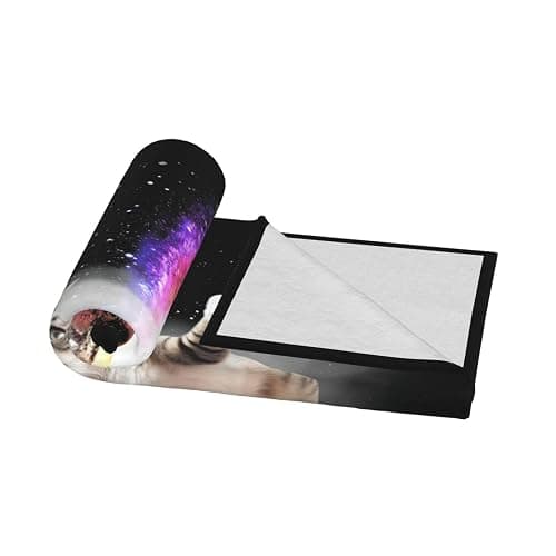 Funny Cat Blanket Cute Cat Lover Gifts Throw Blankets for Girls Boys Adult Women Men Kids Plush Cozy Flannel Fleece Ultra Soft Fuzzy Nebula Galaxy Kitten Party Blanket 50"X40" thumbnail 4
