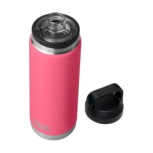 YETI Rambler 26 oz Bottle, Leakproof, Vacuum Insulated, Stainless Steel with Chug Cap, Tropical Pink - Image 1