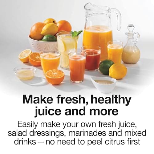 Proctor Silex Juicer Electric Citrus Juicer Machine, 34 oz., for Orange, Lemon, Grapefruit Juice, White and Green (66340) - White and Green thumbnail 2