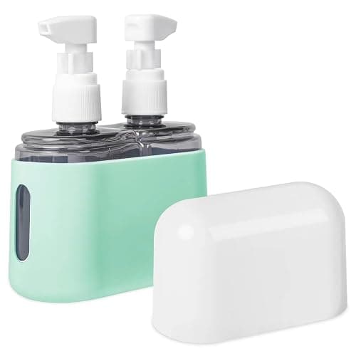 Yamadura Travel Bottles for Toiletries, TSA Approved, 2 Pack Refillable Pump Bottles, Green - Image 1