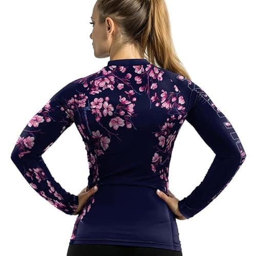 RASHNINJA Women's Samurai Rash Guard Long Sleeve Base Layer Compression Shirt - Tight Fit for BJJ MMA Jiu Jitsu Grappling thumbnail 5