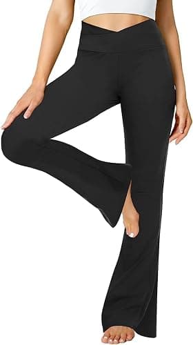 ZOOSIXX Flare Leggings for Women - Yoga Pants Women Wide Leg Flared Bell Bottom Bootcut Leggings - Image 1