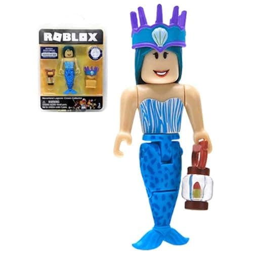 Roblox Gold Collection Neverland Lagoon: Crown Collector Mermaid Single Figure Pack with Exclusive Virtual Item Code - Image 1