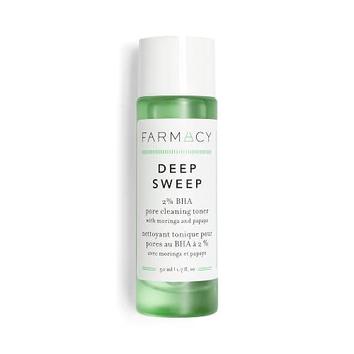 Farmacy 2% Salicylic Acid Toner for Face - Deep Sweep Gentle BHA Exfoliant for Oily Skin - Refines Texture with Papaya Enzymes & Moringa Water for a Healthy-Looking Complexion (50ml) thumbnail 4