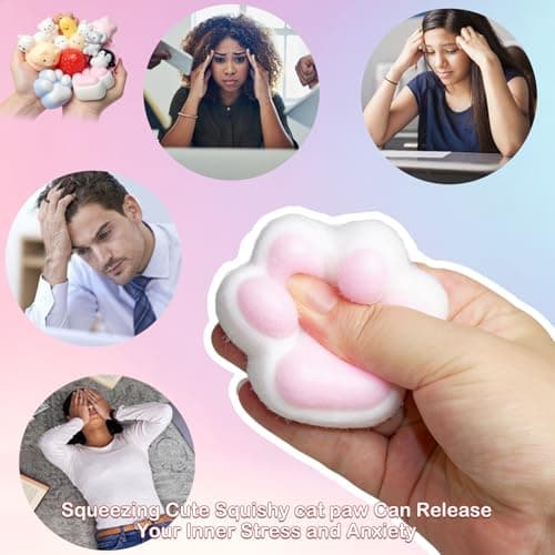 20Pcs Taba Squishies Pack Toys, Including Assorted Animal & Food Squishy Toy, Stress Relief Fidget Toys for Party Favors Birthday Gift OPP Packaging thumbnail 6