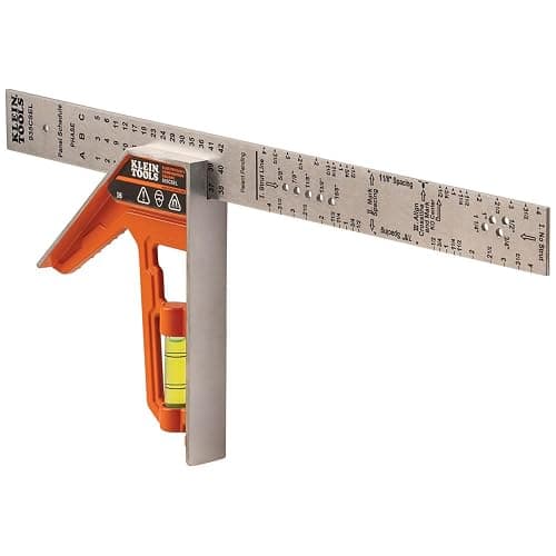 Klein Tools 935CSEL Combination Square Ruler for Electricians and Carpenters, Stainless Steel Double Sided Ruler, Bubble Level, Magnetic thumbnail 13