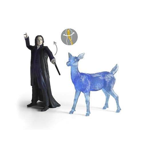 Schleich Harry Potter - 2Pc Professor Snape & Patronus | 42683 | Harry Potter Figurine, Wizarding World Figures, thumbnail 3