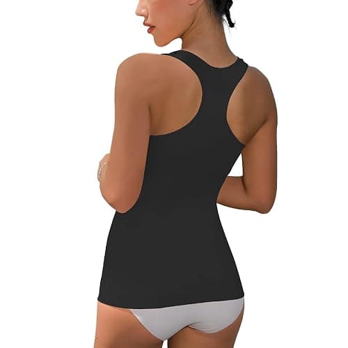 EUYZOU Women Tummy Control Shapewear Tank Tops - Seamless Compression Racerback Vest Body shaper Tank Top thumbnail 3
