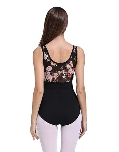 ModLatBal Women and Grils Lace Tank Leotards for Ballet Dance - Beatiful Net - X-Small thumbnail 2