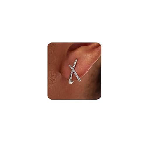 Gold Earrings for Women Trendy,14K Gold Stud Earrings Dainty Earrings Simple Minimalist Cubic Zirconia Diamond Gold Earrings Hypoallergenic Earring for Women Gifts - Image 1