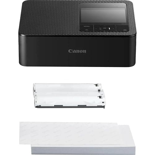 Canon SELPHY CP1500 Imprimante Photo Mobile avec kit de Papier, Noir, imprimante Bluetooth sans Fil, avec Accessoires, compacte et légère, Mi 54 Feuilles de Papier au Format Carte Postale 4 x 6 - Image 1
