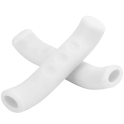 Kodrily Bike Brake Grips, 1 Pair Silicone Brake Lever Grip, Bicycle Brake Lever Protector Cover, Anti Slip Brake Handle Sleeve Covers for Road Mountain Bikes Cycling, White thumbnail 6
