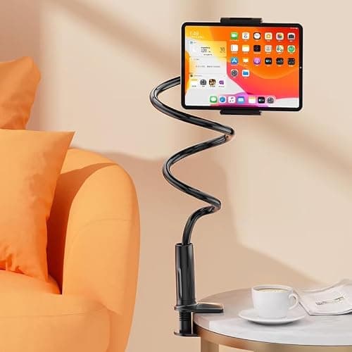 Lazy Handy-Halter, Handy-Clip, Betthalter, DIY, verstellbare lange Arm-Schwanenhals-Handyhalterungen, Lazy Bracket langer Arm-Clip, Klemmhalterung für Bett/Schreibtisch (schwarz) thumbnail 2