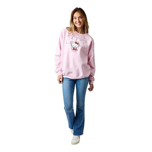 Bioworld Friends Tv The One With The Logo & The Kawai Gang on Black Long Sleeve Adult crew neck thumbnail 5