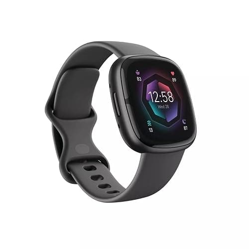 Fitbit Sense 2 Advanced Health and Fitness Smartwatch with Tools to Manage Stress and Sleep, ECG App, SpO2, 24/7 Heart Rate and GPS, Shadow Grey/Graphite, One Size (S & L Bands Included) - Image 1