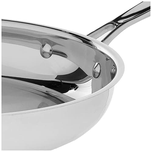 Cuisinart 10-Inch Open Skillet, Stainless Steel Skillet with Lid, Large Kitchen Pan, Dishwasher Safe, Compatible with Induction, Electric, Gas Cooktops, Oven Safe Saucepan, Cool Grip Handles thumbnail 6