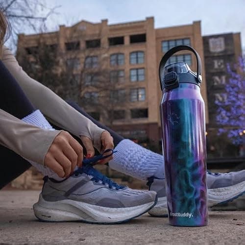 Frost Buddy 16oz Insulated Water Bottle - Straw & Chug Lid - Leak-Proof | Sip-or-chug dual lid | Ice-cold for 24+ hours | Cup-holder friendly | Durable & easy to clean thumbnail 2