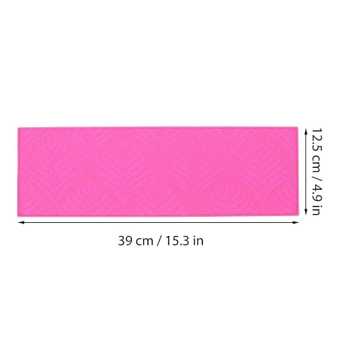 DECHOUS Fondant Lace Mold: Silicone Cake Fondant Mat - Wheat Ears Pattern Impression Lace Mold for Cake Decorating Embossing - Pink Impression Mat for Chocolate Sugar Craft thumbnail 3