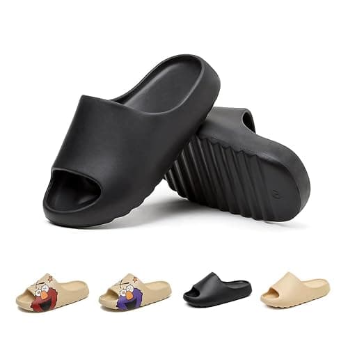 Unisex Slippers Slides for Women and Men, EVA Non-slip Super Soft Quick Drying Bathroom Shower Cloud Slippers, Lightweight Spa Open Toe Summer Slippers for Adult Couples Indoor Outdoor thumbnail 8