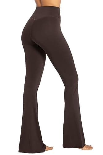 Sunzel Womens Flare Leggings No Front Seam Flare Yoga Pants with Tummy Control Crossover High Waist - 28" / 30" / 32" / 34" thumbnail 6