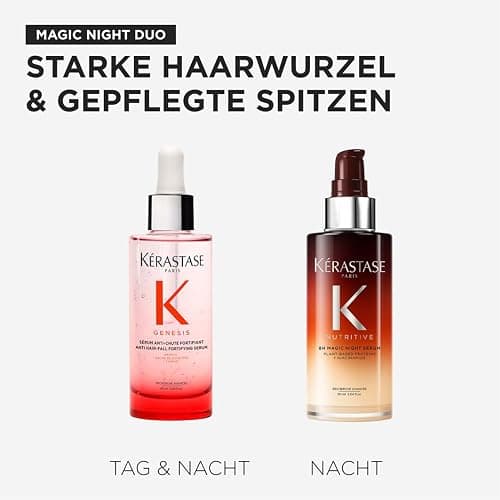 Kérastase Pflegeset mit Genesis Sérum Anti-Chute Fortifiant gegen Haarverlust und Haarbruch (90 ml) und Nutritive 8H Magic Night Serum (90 ml) für mehr Glanz und Geschmeidigkeit thumbnail 5