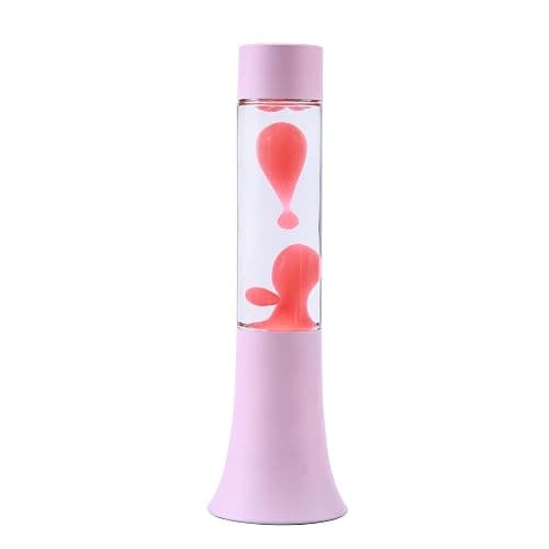 I-TOTAL® - Small Lava Lamp, Bubble Effect, Coloured Lava Lamp (Pale Pink) - 30 cm - Image 1