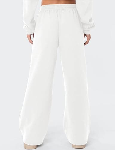 LOMON Women's Sweatpants Wide Leg Fleece Lined Sweat Pants Spring Winter Clothes 2026 Baggy Drawstring Joggers with Pockets thumbnail 5