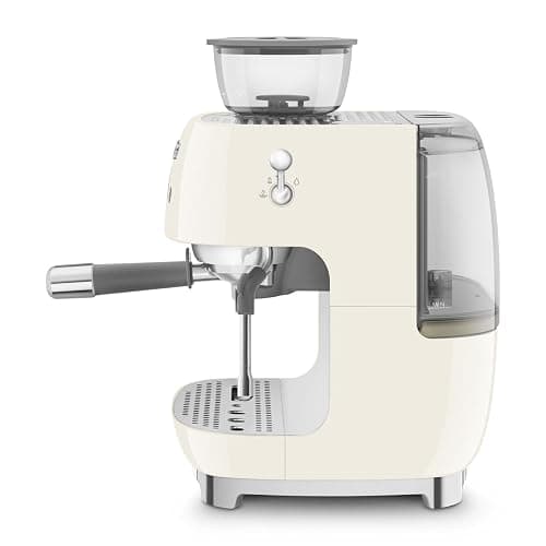 Smeg, Machine à Café Expresso Manuelle EGF03CREU, avec Broyeur à Grain Intégré, Thermoblock, 4 Niveaux de Température, Buse Vapeur et Manomètre, Réservoir 1 L, Dimensions Compactes, 1350W, Crème thumbnail 2