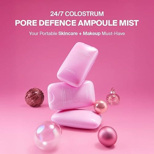 PURCELL 24/7 Colostrum Ampoule Mist (Pink) - Glass skin with Long Hydration, Poreless Smooth Skin, Before & After Makeup, Hyaluronic Acid and Vitamin, For All Skin types, 1.85 fl oz thumbnail 2