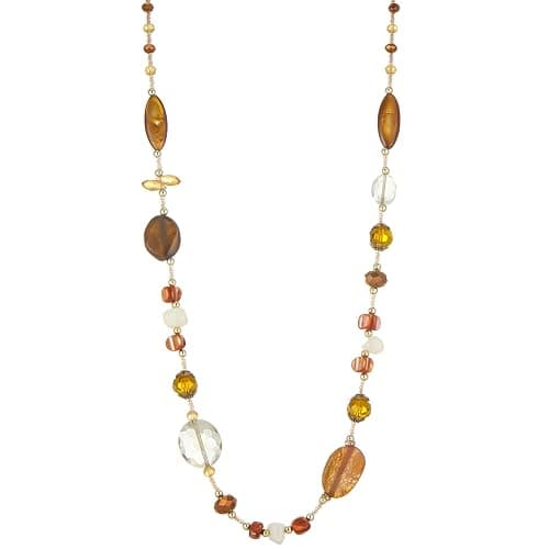 FULU AUTUMN Long Necklaces for Women Trendy Long Chunky Beaded Necklace Boho Fashion Costume Jewelry Mothers Day Gifts for Her - Image 1