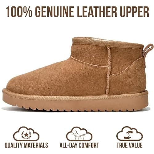 Project Cloud 100% Genuine Leather Ankle Boots for Women - Water Resistant with Memory Foam Insole Winter Boots for Women - Trending Shoes & Comfortable Women's Ankle Boots (Hippy) thumbnail 4