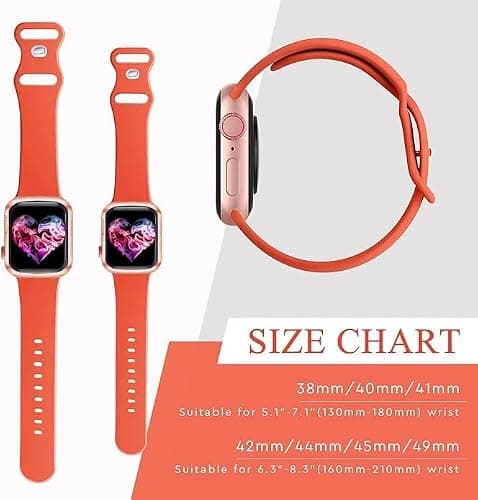 15Pack Watch Bands Compatible for Apple Watch Band 38mm 40mm 41mm 42mm 44mm 45mm 46mm 49mm Women Men, Soft Silicone Sport Band Strap for iWatch Bands Series Ultra 11 10 9 8 7 6 5 4 3 2 1 SE thumbnail 4