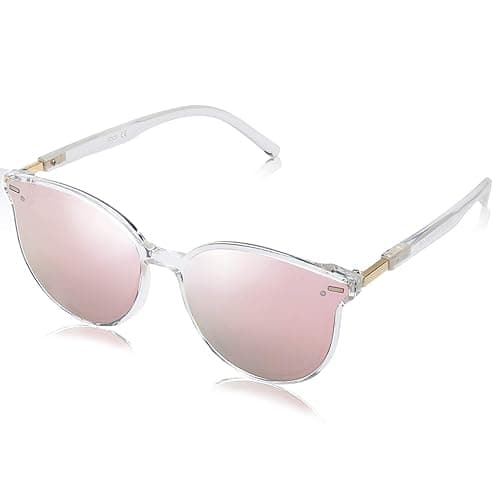 SOJOS Sunglasses Womens Trendy 2025 Classic Round Retro Vintage Shades Large Frame Sunnies SJ2067 - Clear