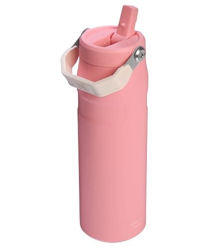 Stanley IceFlow Flip Straw 2.0 Water Bottle 24 oz | Built-In Straw for Travel and Sports | Lightweight and Leak Resistant | Insulated Stainless Steel | BPA-Free | Pink Mesa thumbnail 4
