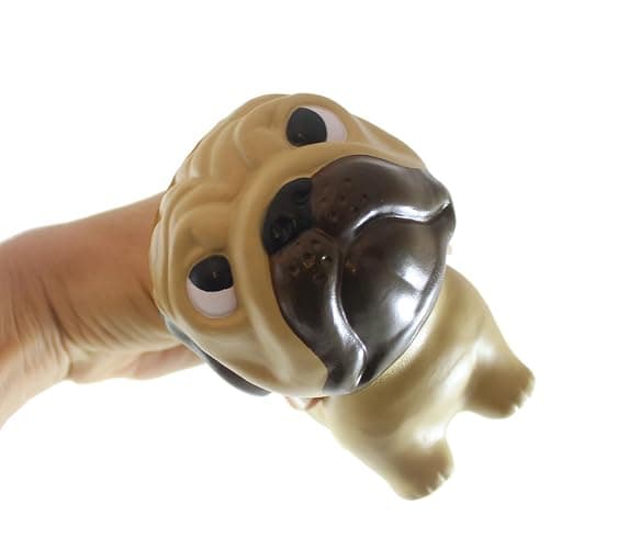 Set of All 4 Color Pug Dog Slow Rise Squishy Toy - Memory Foam Squish Stress Ball Fidget Squeeze Dog Lover Gift (All 4 Color Pugs) thumbnail 7