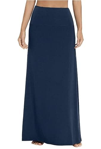 Sweet Hearts Maxi Skirt for Women- Long Skirts for Women | Comfy, Long Skirt, Womens Maxi Skirt, Fold Over, High Waist, ALine, Flowy, Summer, Modest, Knit, Stretchy, Made in USA thumbnail 4