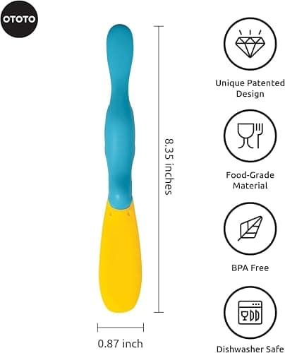 OTOTO Splatypus Jar Spatula for Scooping and Scraping - Unique Fun Cooking Kitchen Gadgets for Foodies - BPA-free & 100% Food Safe - Crepe Spreader thumbnail 2