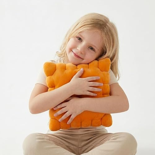 Snack Plushies Cheese Cracker Plush Pillow – 10" Soft & Huggable Stuffed Food Plush Toy – Cute Snack-Inspired Cuddly Gift for Kids & Adults thumbnail 7