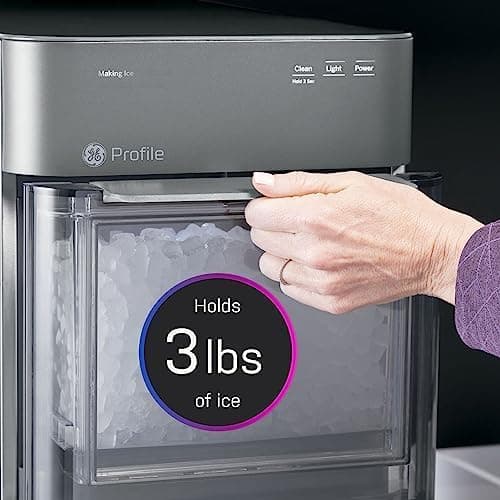 GE Profile Opal 2.0 XL with 1 Gallon Tank, Chewable Crunchable Countertop Nugget Ice Maker, Scoop included, 38 lbs in 24 hours, Pellet Ice Machine with WiFi & Smart Connected, Stainless Steel thumbnail 15