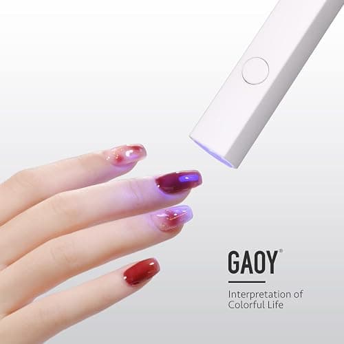 GAOY Handheld UV Light for Gel Nails, Cordless Nail Lamp, White | Fast Curing, Rechargeable, Perfect for Spot Cure Nail Art & Quick Repairs, Portable Travel Manicure, DIY at Home thumbnail 7