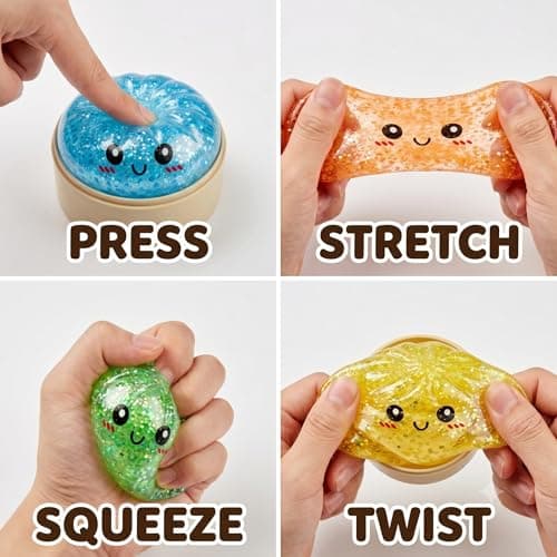6 Pack Dumpling Stress Balls Squishy Toys, Colorful Dumplings with Mystery Box, Stress Relief Sensory Fidget Toys for Kids & Adults Gifts, Party Favors, Goodie Bag Stuffers thumbnail 4