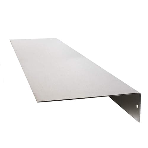 Mitus Floating Shelf Wall Mounted (8 inch x 36 inch) Heavy Duty Industrial Modern, Brushed Stainless Steel - 36"W x 8"D - Stainless Steel thumbnail 4